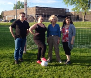 The cast of “Secrets of a Soccer Mom” with their Director Josh Oatman who is making his directing debut. Pictured from left to right are Josh Oatman, Daphey Rodaway, Jean Jardine Miller and Michelle White.