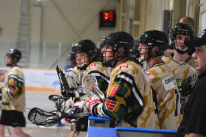 Photos by Brian Lockhart The Shelburne Junior C Vets won their Friday night home game against the Caledon Bandits after going into overtime. The teams played to a 10–10 tie forcing the OT period. The Vets shut-out the Bandits in overtime to leave the floor with a 13–10 win.
