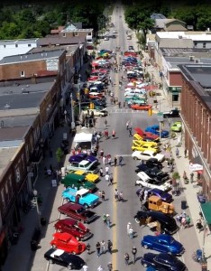 The ‘Heritage Street Festival' as seen from the skies about Shelburne on Saturday and captured by a drone camera.