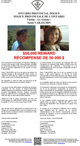 Reward poster re murders Blind River
