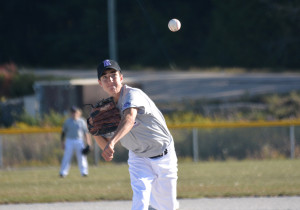 Photos by Brian Lockhart The Centre Dufferin District High School Royals baseball team takes on Guelph Collegiate at Princess of Wales Park in Orangeville. The Royals are turning out a good performance on the diamond this season but still looking for their first win after three games. 