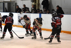 Photos by Brian Lockhart The Shelburne Wolves Atom Rep team host the Stayner Cylcones at the Centre Dufferin Recreation Complex on  Tuesday, November 24. The Wolves had a strong finish to the game but had to settle for a 7–2 loss to the visitors.